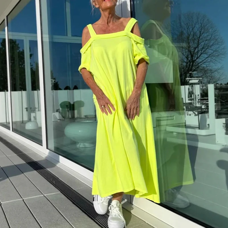 Mariyana - Maxi Abito Spento Spalla - Image 4