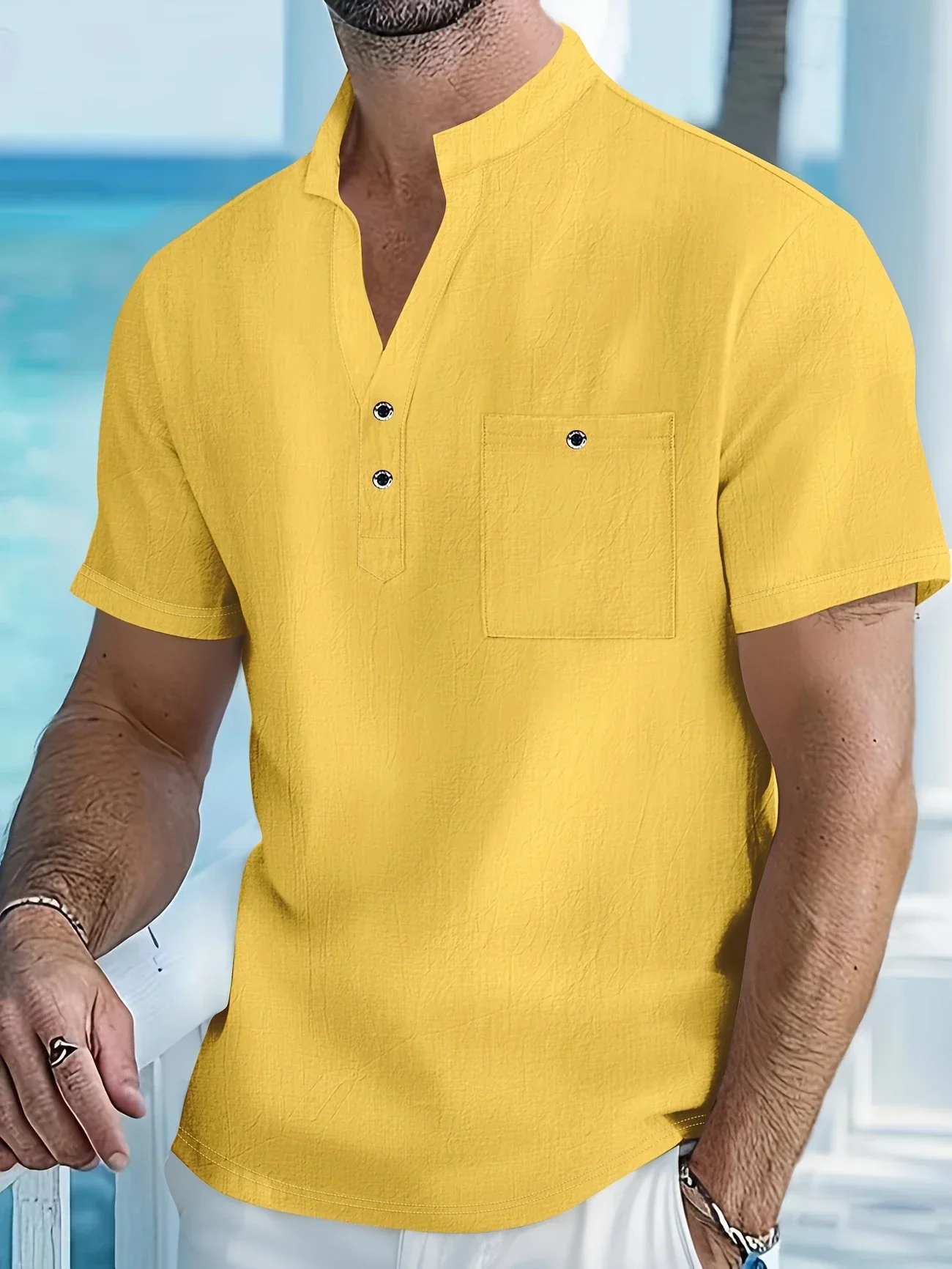Markos - Camicia Informale a Maniche Corte Con Bottoni - Image 3