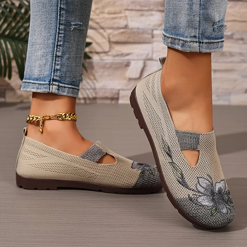 Martine – Scarpe In Maglia Traspirante Con Ricami Floreali - Image 7