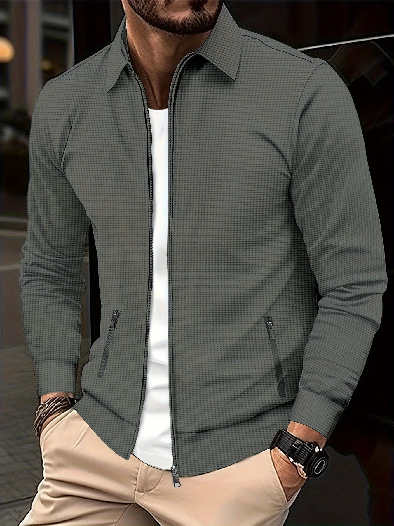 Marvin - Giacca Casual In Poliestere Con Zip - Image 3
