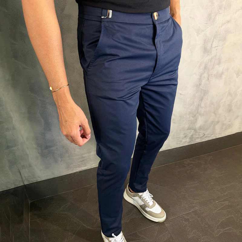 Matan - Pantaloni Classici Elasticizzati Slim Fit - Image 4