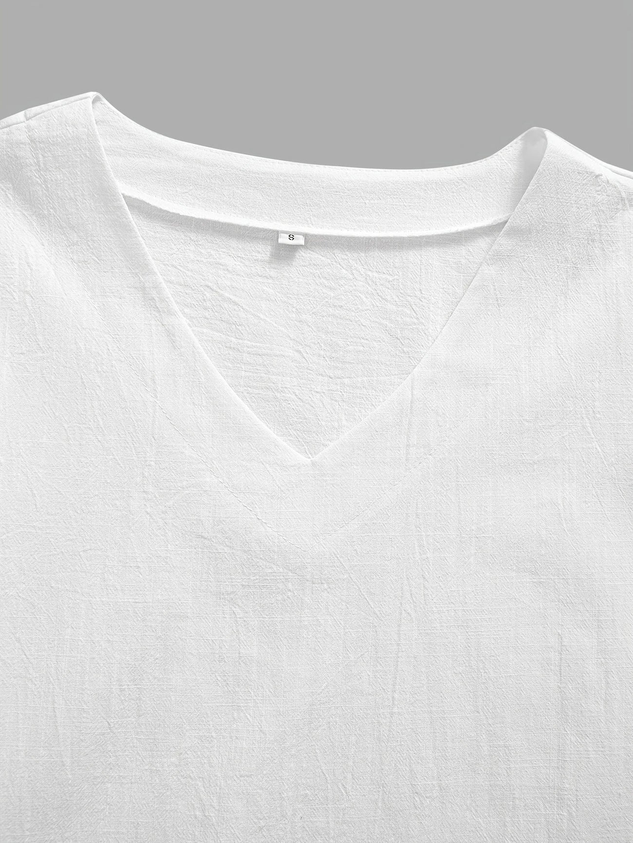 Mattea - Casual Vestibilità Ampia Top Con Scollo a V - Image 7