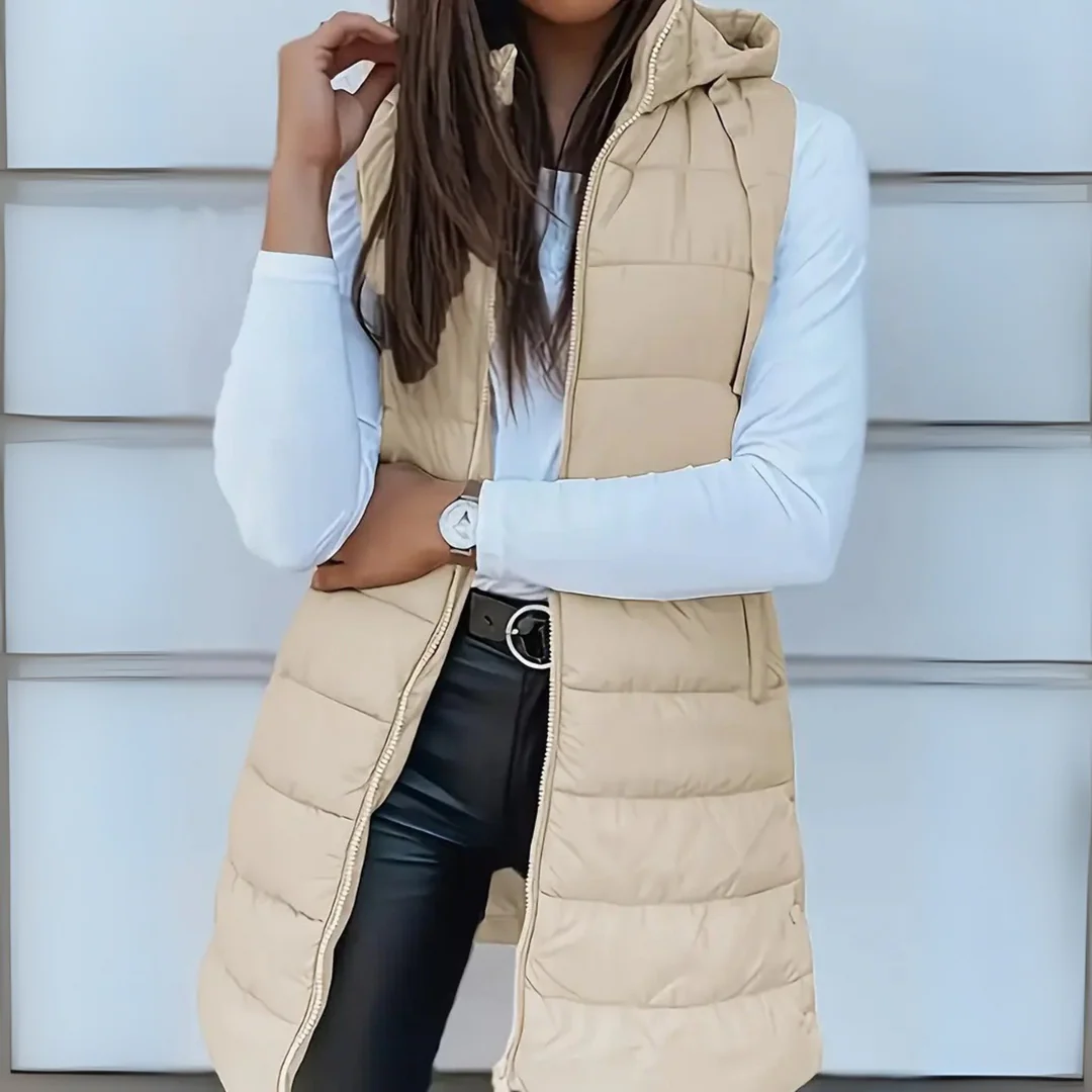 Maurina - Gilet Puffer Lungo Senza Maniche Casual - Image 6