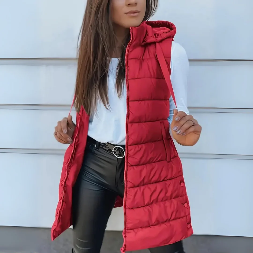 Maurina - Gilet Puffer Lungo Senza Maniche Casual - Image 8