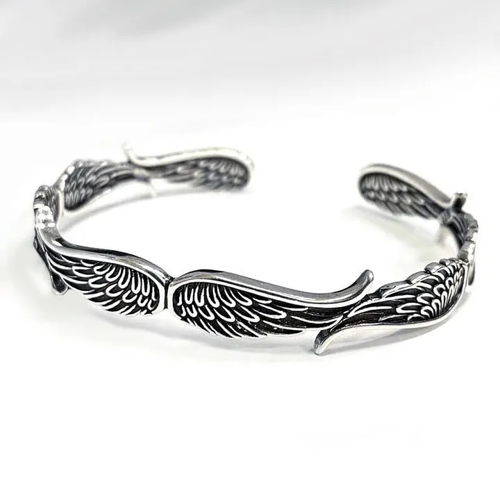 Maynard - Bracciale vintage con ali d'angelo in Argento - Image 2