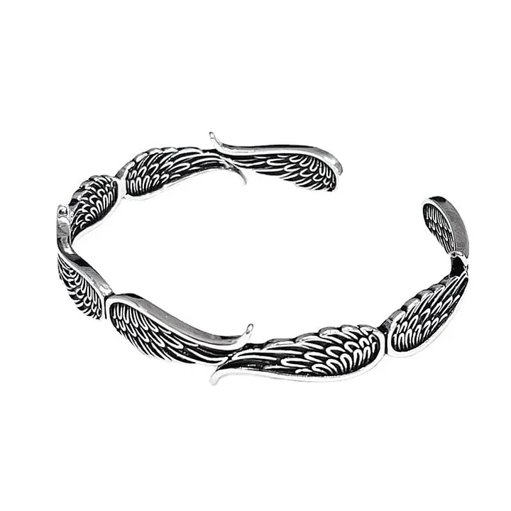 Maynard - Bracciale vintage con ali d'angelo in Argento - Image 4