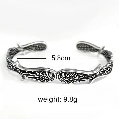 Maynard - Bracciale vintage con ali d'angelo in Argento - Image 5