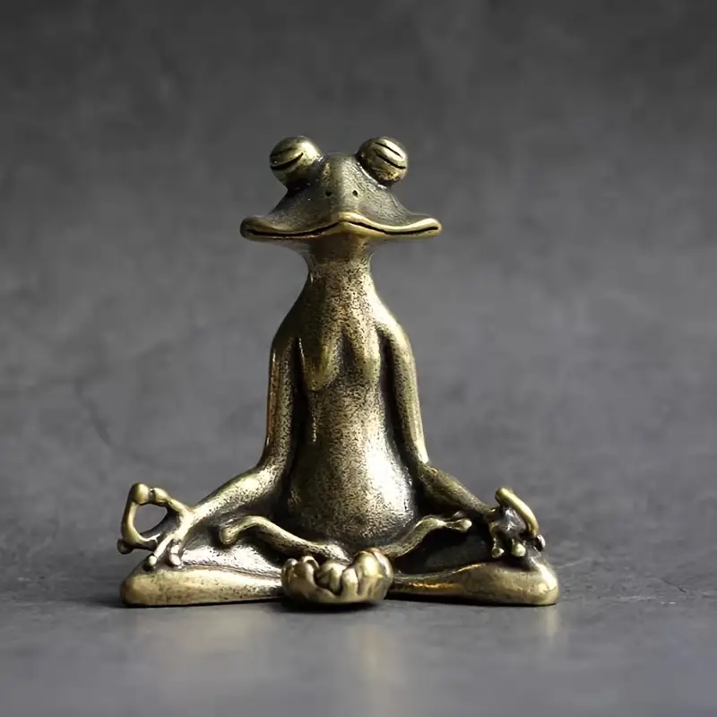 Meditoad - Elegante Portaincenso a Forma Di Rana In Metallo - Image 3