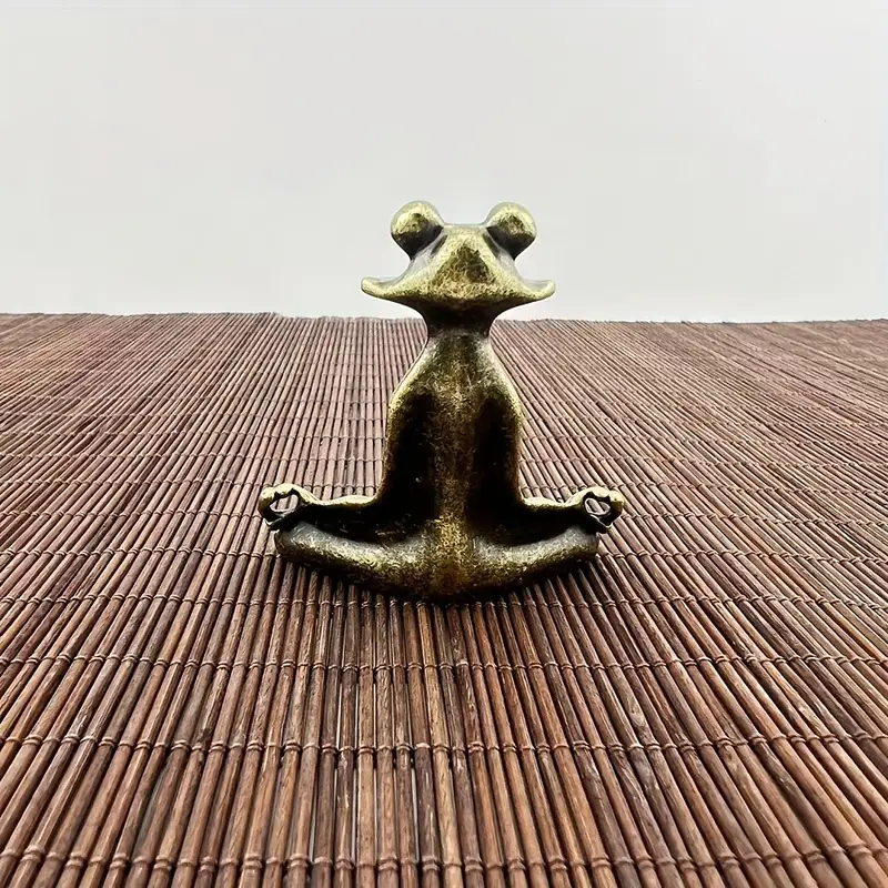 Meditoad - Elegante Portaincenso a Forma Di Rana In Metallo - Image 5