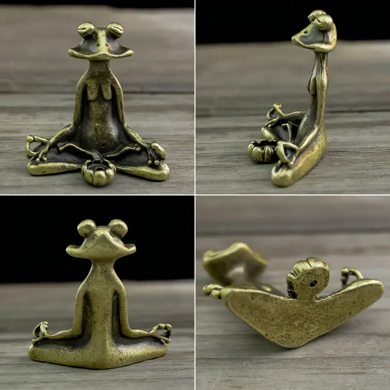 Meditoad - Elegante Portaincenso a Forma Di Rana In Metallo - Image 6