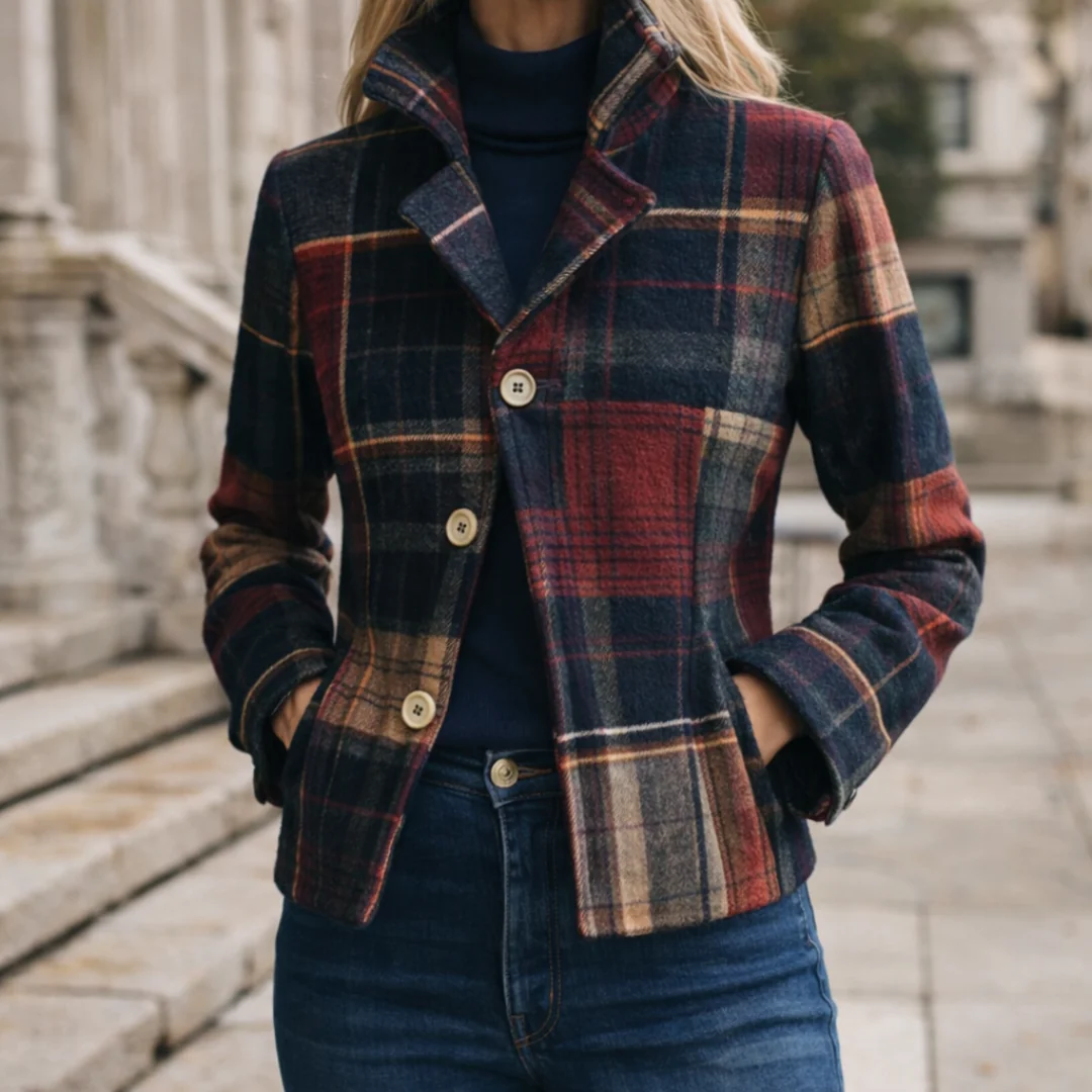 Meeran - Cappotto a Quadri con Colletto - Image 2