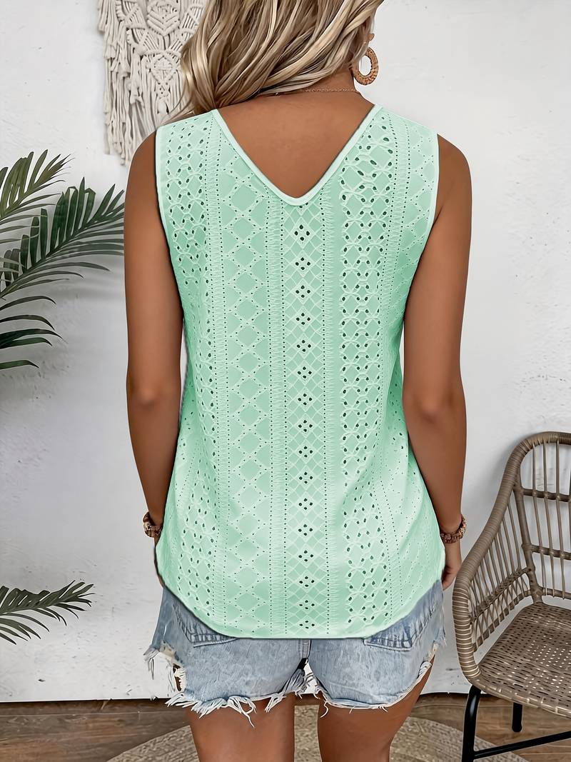 Melique - Top Casual Senza Maniche Con Scollo a V - Image 10