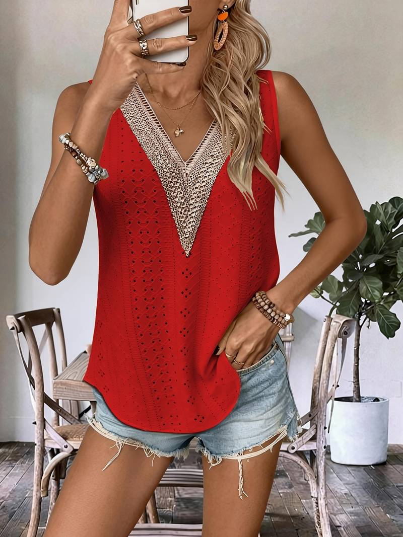 Melique - Top Casual Senza Maniche Con Scollo a V - Image 4