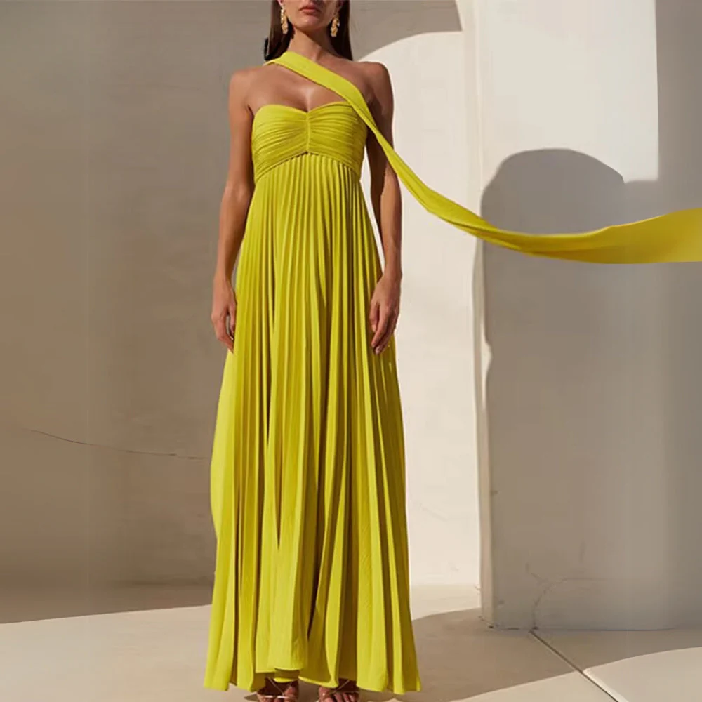 Melista - Elegante Abito Lungo Plissettato - Image 3