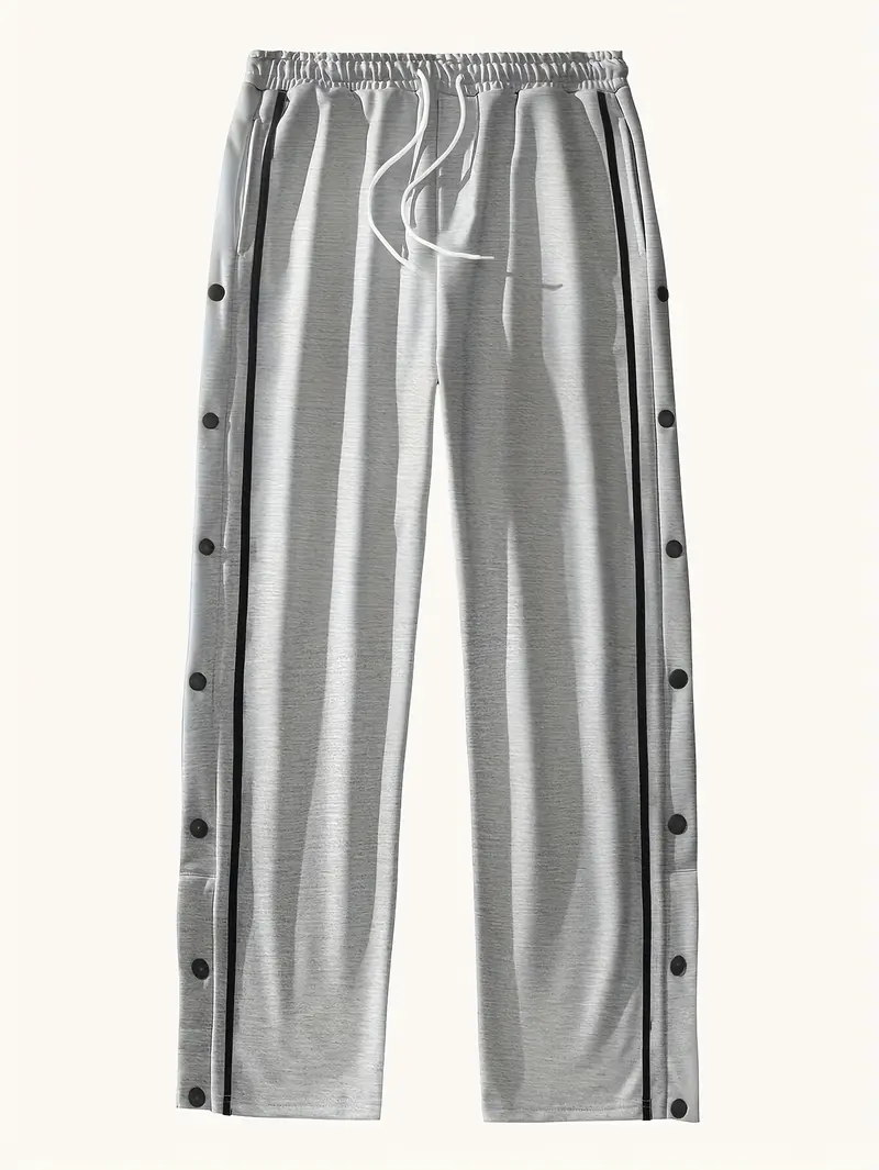 Mendis - Pantaloni Sportivi Casual a Gamba Dritta Con Bottoni a Pressione - Image 10