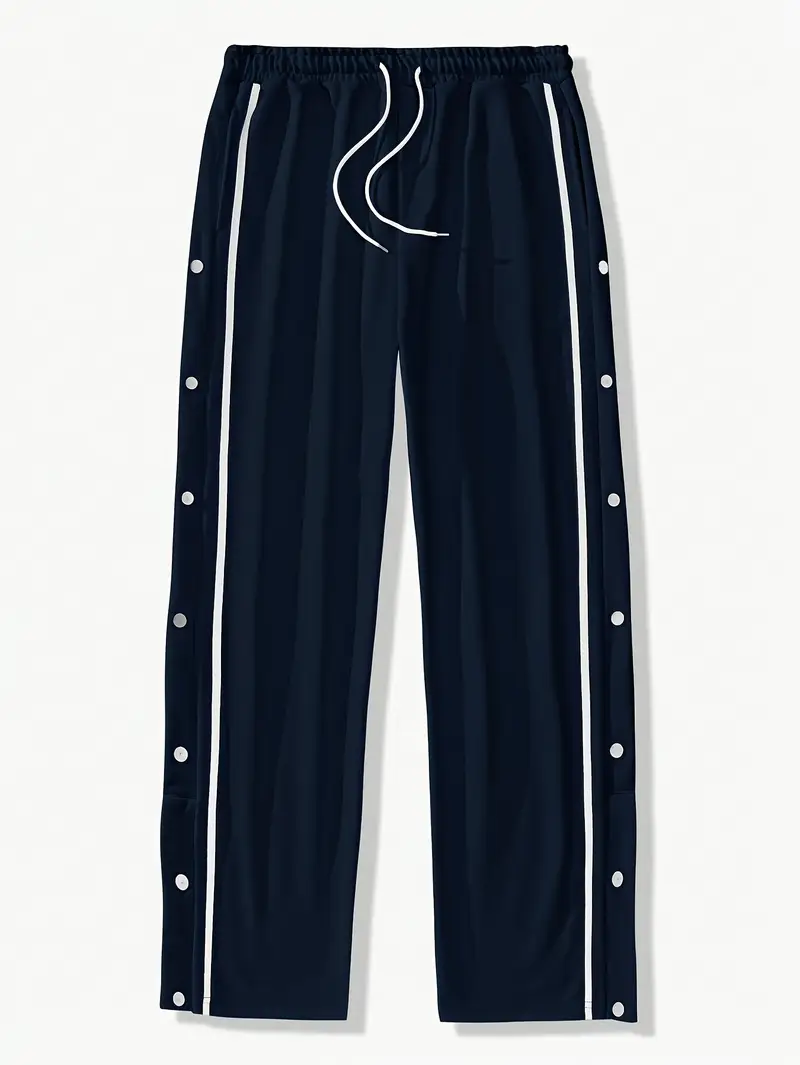 Mendis - Pantaloni Sportivi Casual a Gamba Dritta Con Bottoni a Pressione - Image 16