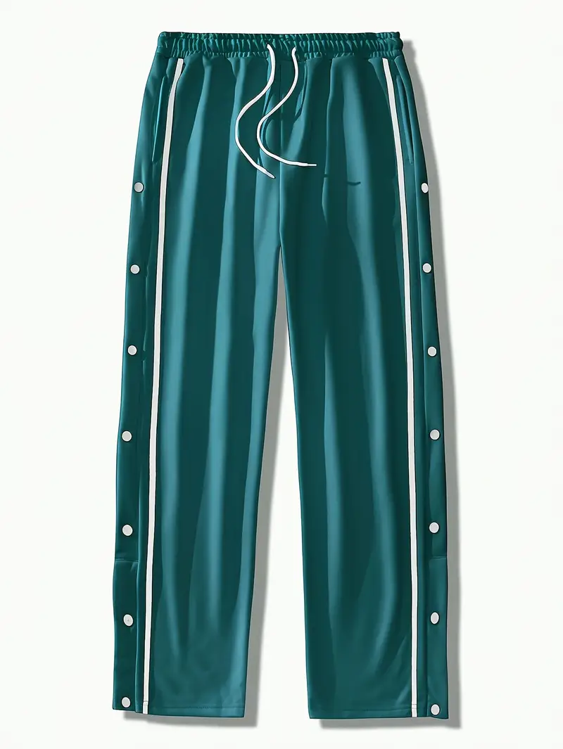 Mendis - Pantaloni Sportivi Casual a Gamba Dritta Con Bottoni a Pressione - Image 18