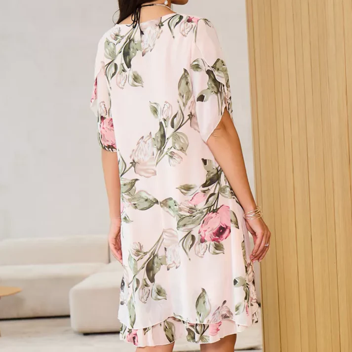 Merita - Abito Elegante In Chiffon Con Petali - Image 9
