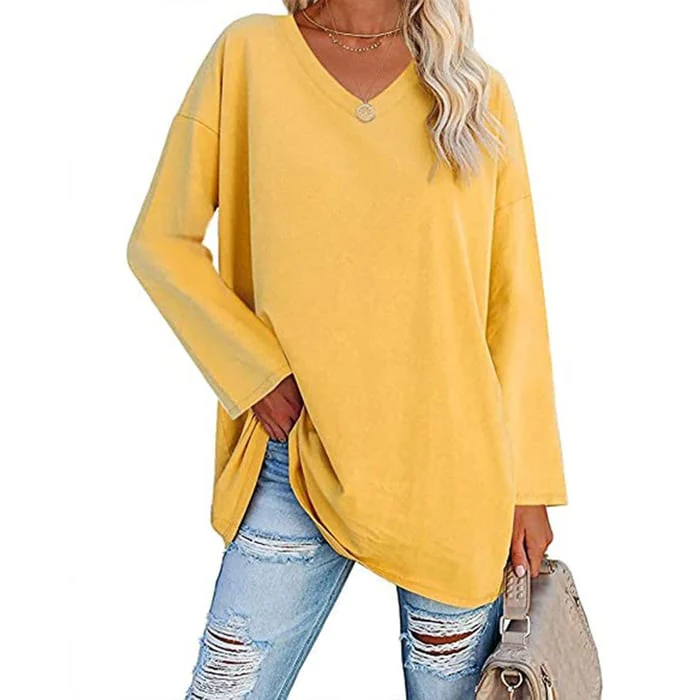 Milena - Top In Maglia Con Scollo a V E Manica Lunga - Image 15