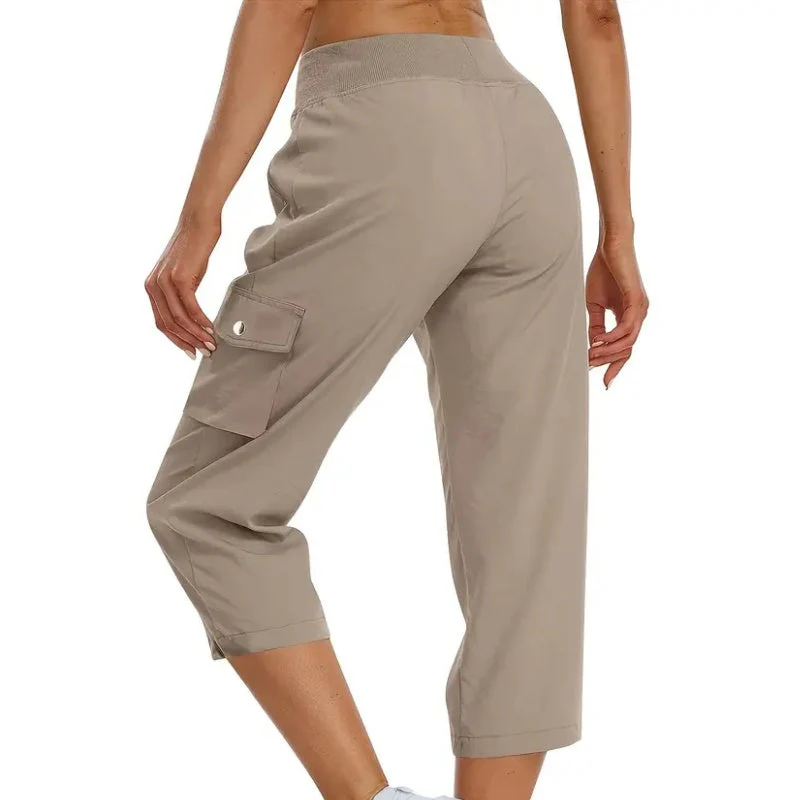 Mileni - Comodi Pantaloni Capri a Vita Alta Con Pratiche Tasche - Image 8