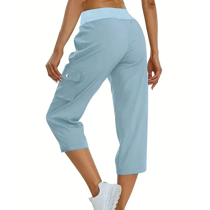 Mileni - Comodi Pantaloni Capri a Vita Alta Con Pratiche Tasche - Image 9