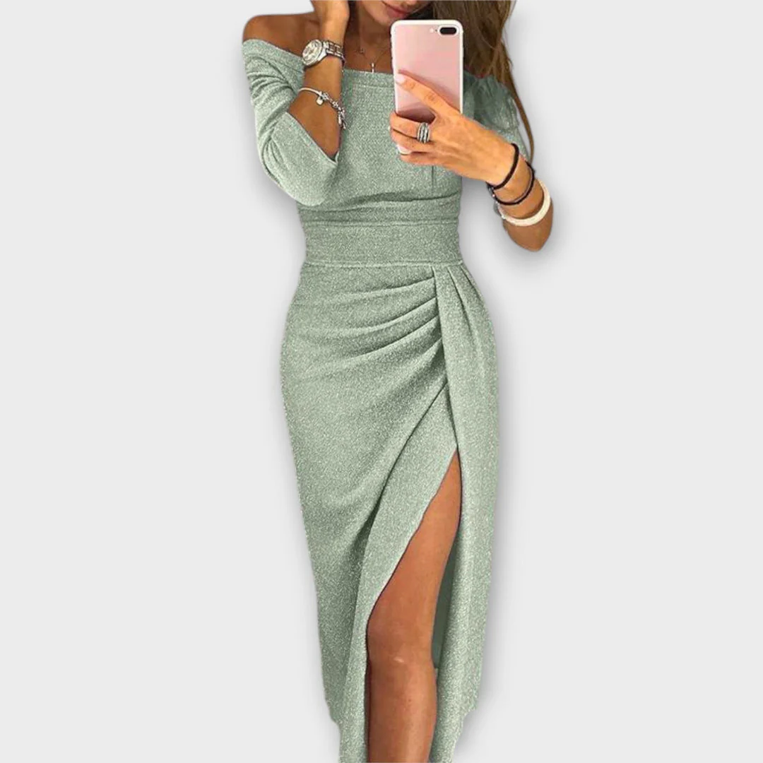 Minjee - Abito Elegante Fuori Spalla - Image 2