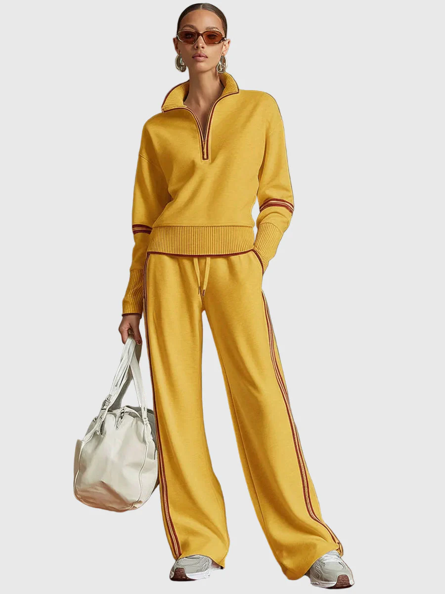 Minrada - Set Composto da Camicetta e Pantaloni a Pieghe larghe - Image 2