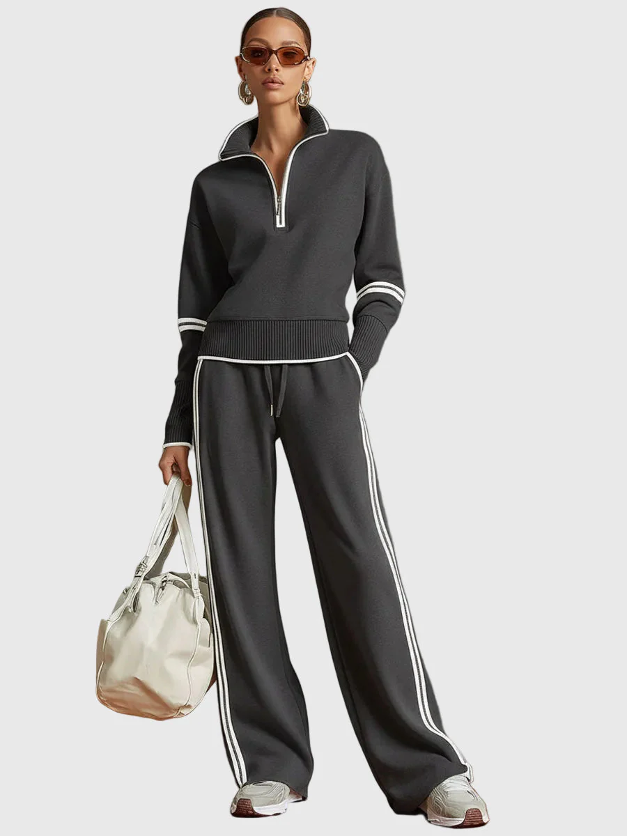 Minrada - Set Composto da Camicetta e Pantaloni a Pieghe larghe - Image 3