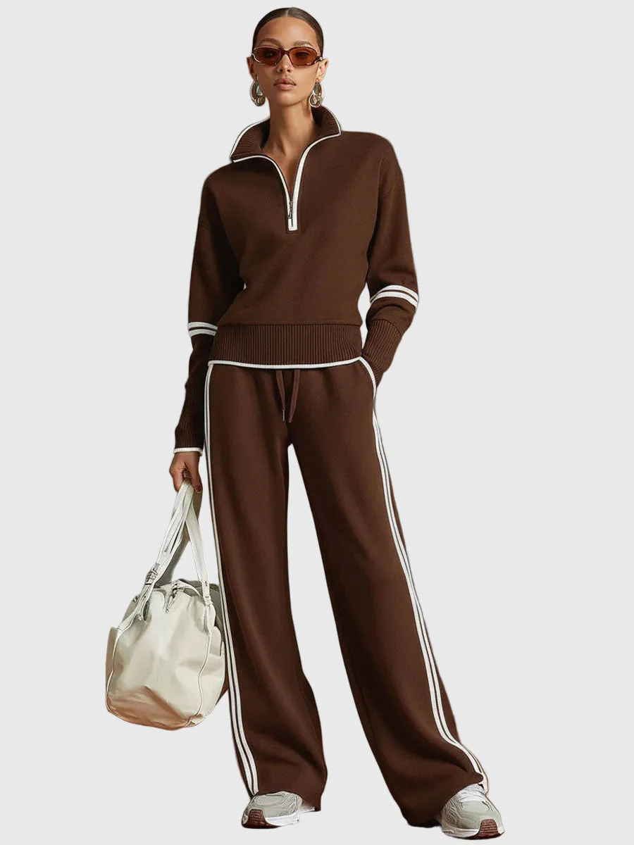 Minrada - Set Composto da Camicetta e Pantaloni a Pieghe larghe - Image 4