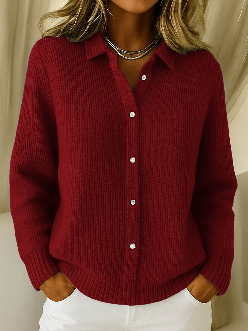 Miruna - Camicia Classica In Maglia Con Bottoni - Image 4