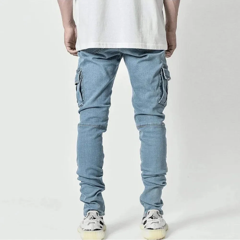 Mondriaan - Jeans Elasticizzati Con Tasche Multiplo - Image 3