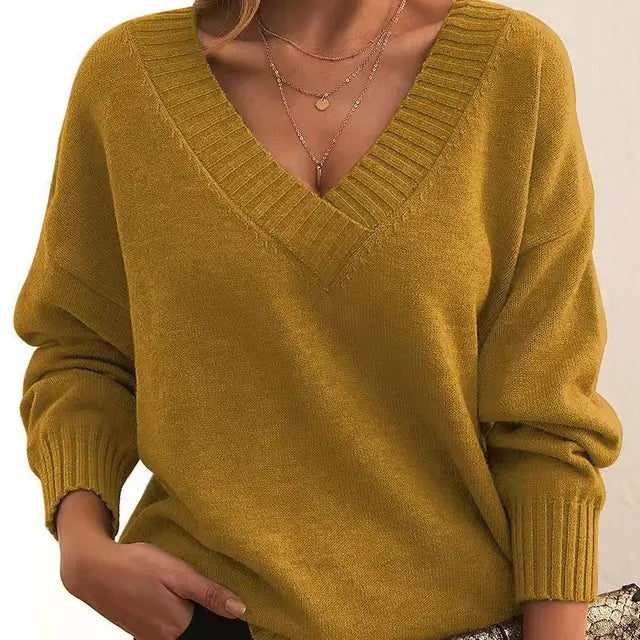 Mordane - Elegante Maglione a Maniche Lunghe Con Scollo a V - Image 7