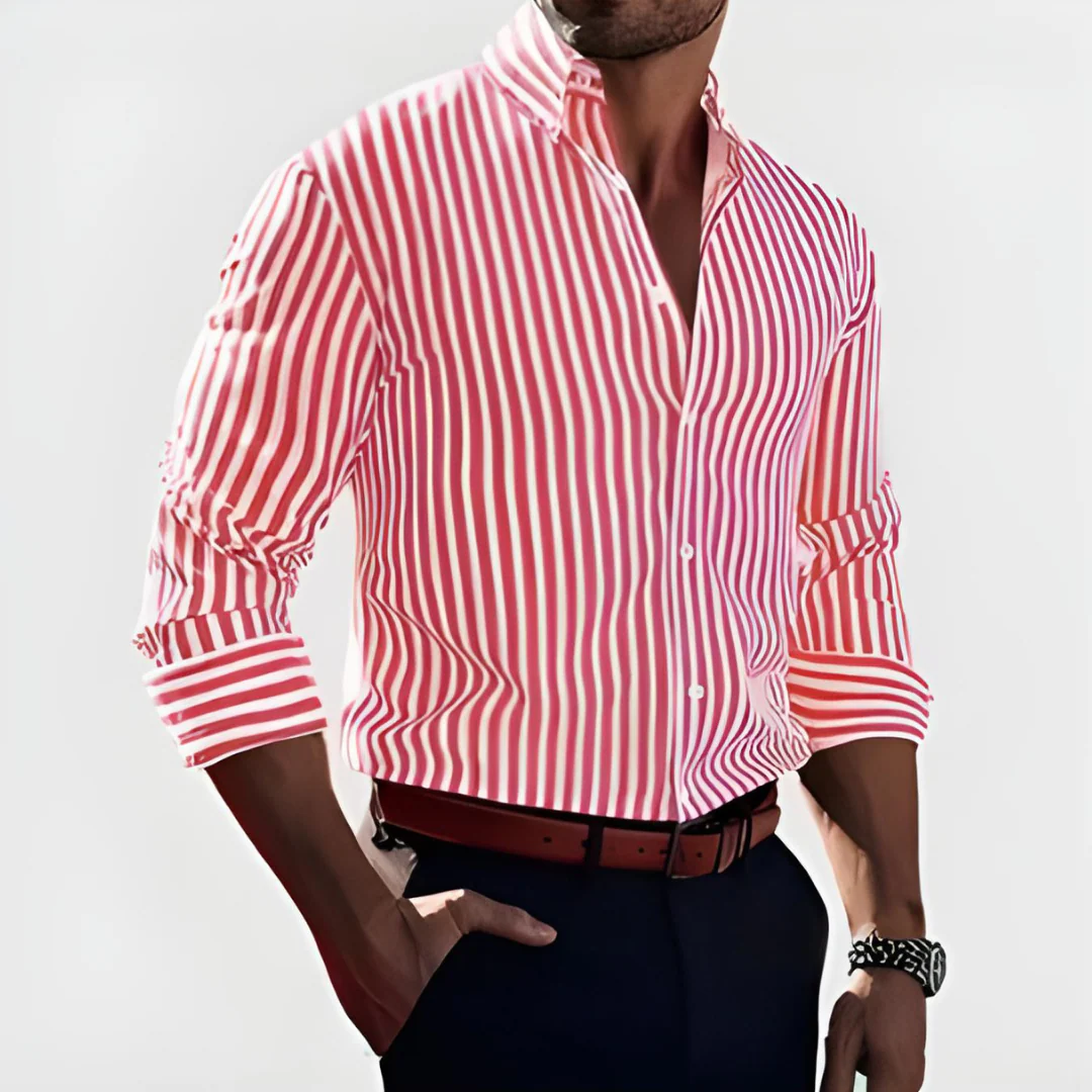 Mormon - Camicia Casual A Righe Con Bottoni - Image 4