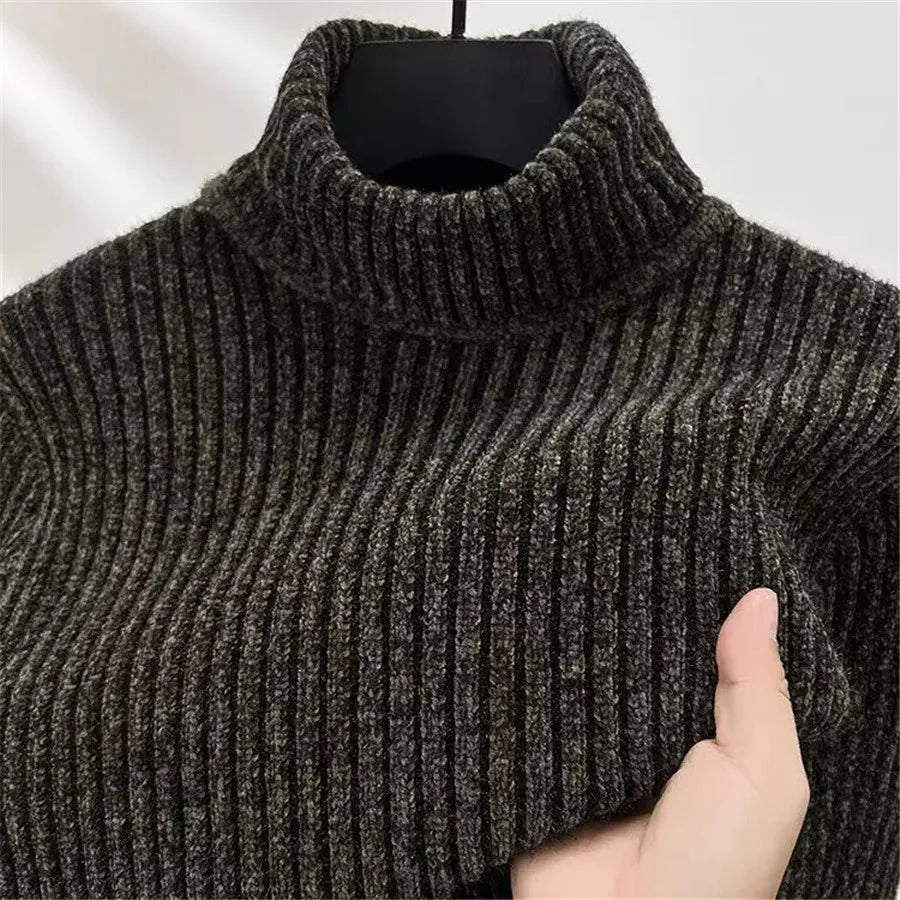 Morteza - Maglione Classico a Collo Alto - Image 6