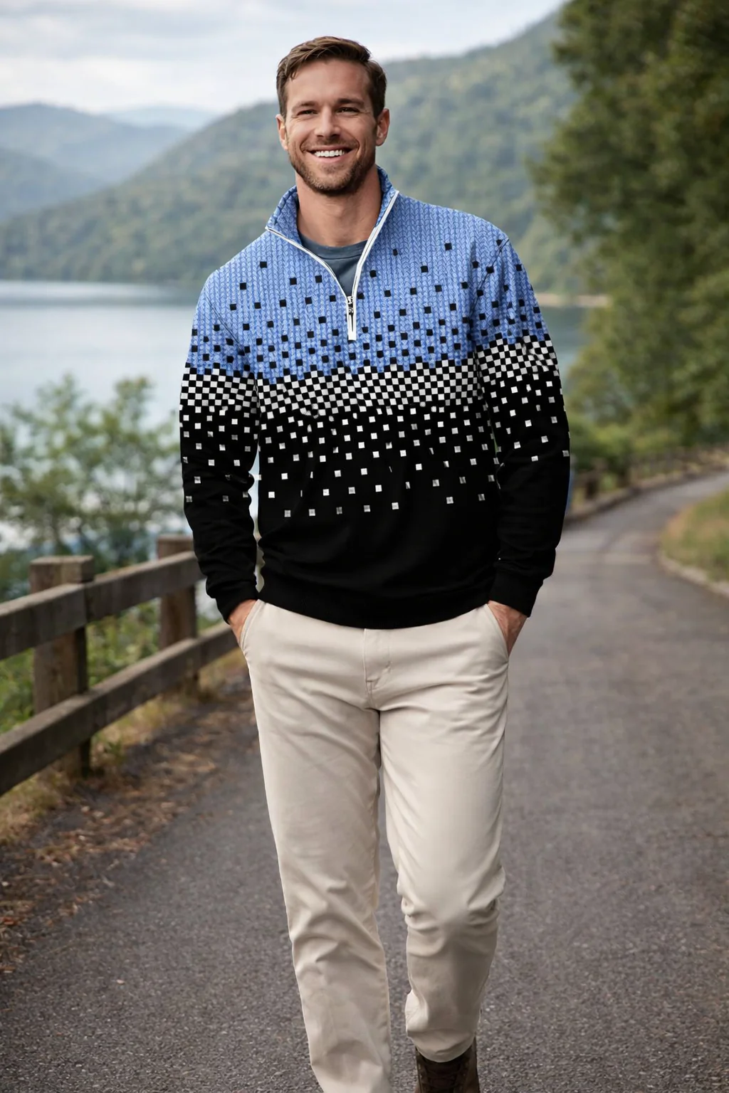 Moshe - Maglione Autunnale e Invernale Con Collo Alto - Image 2