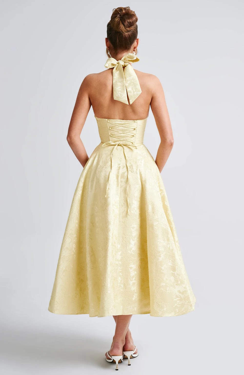 Myra - Abito Midi Alla Moda Con Scollo All'americana - Image 12