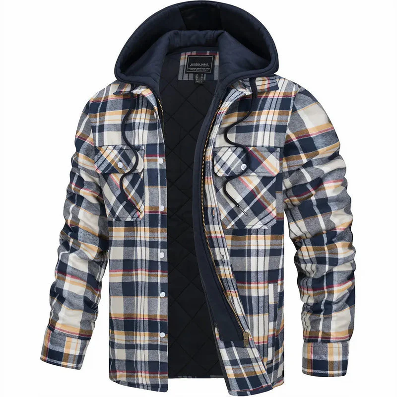 Nadav - Elegante Giacca Calda Con Cappuccio e Maniche Lunghe Con Bottoni - Image 3