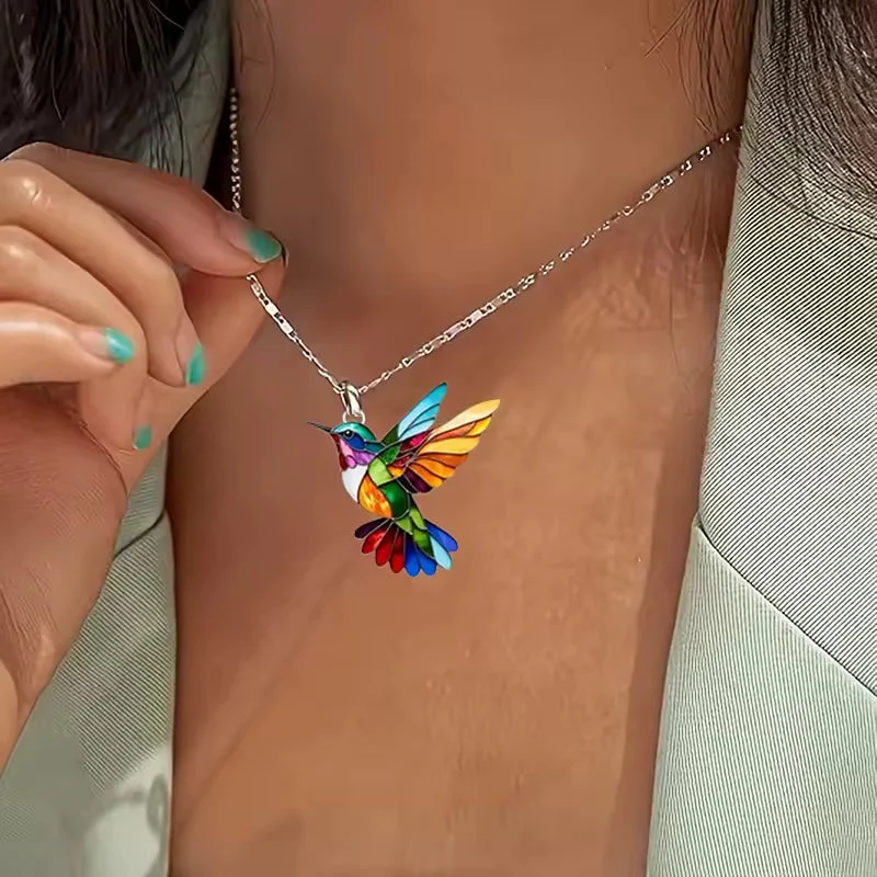 Nahla - Collana e Orecchini Colibrì - Image 3