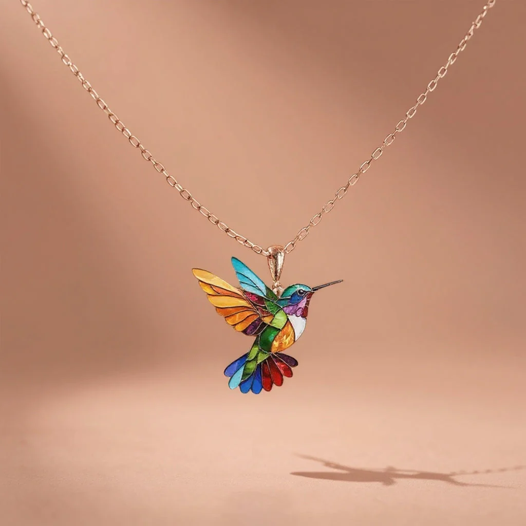 Nahla - Collana e Orecchini Colibrì - Image 9
