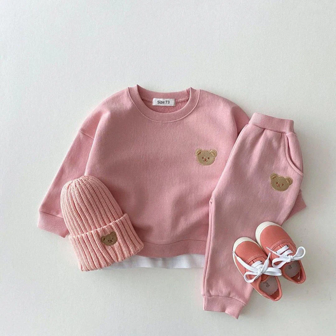 Naiara - Eleganti Orso Stampa Abbigliamento Set - Image 2