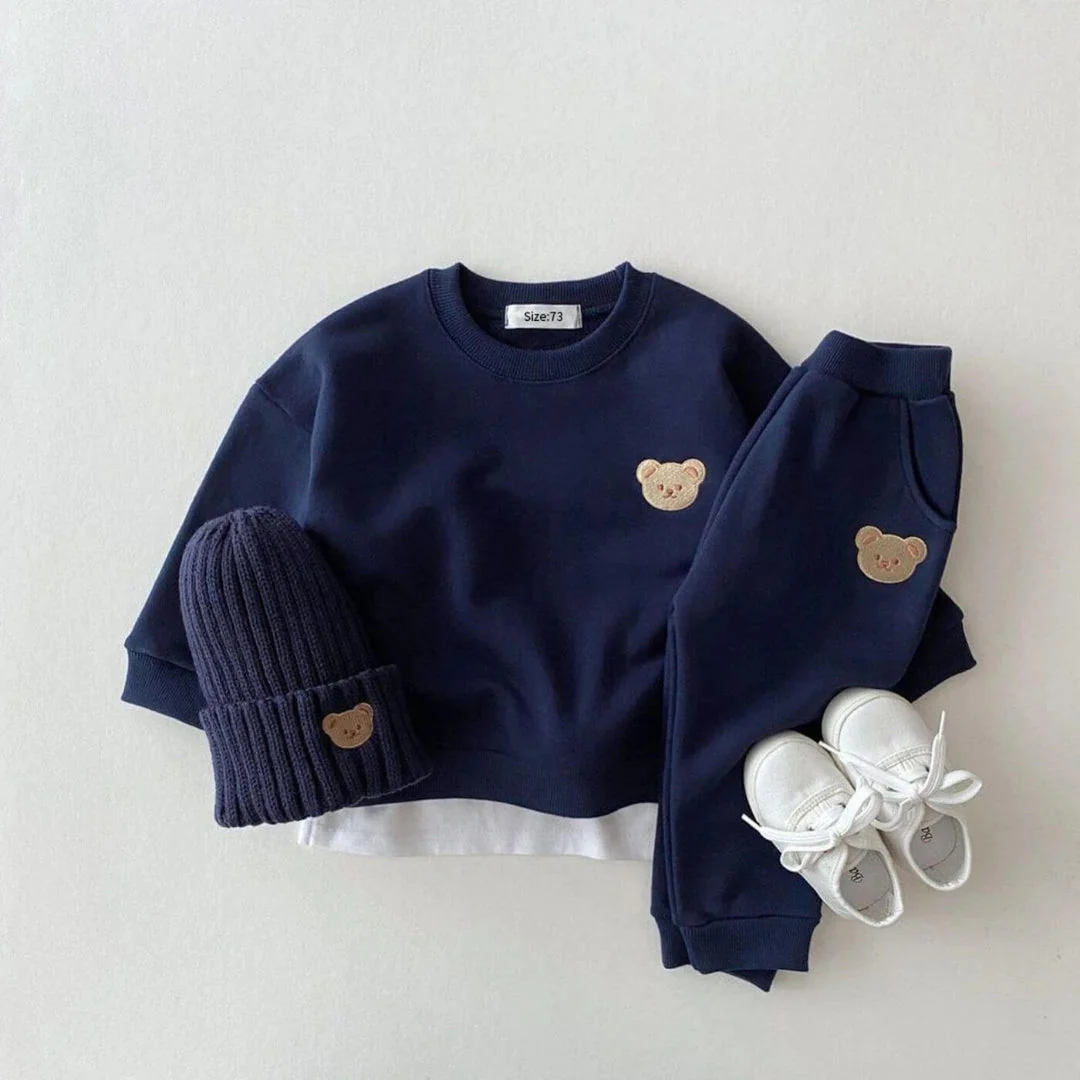 Naiara - Eleganti Orso Stampa Abbigliamento Set - Image 6