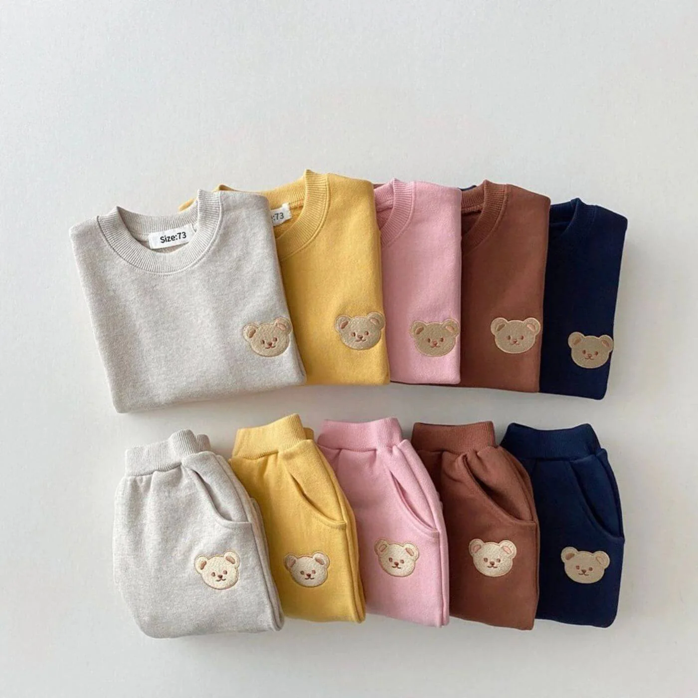 Naiara - Eleganti Orso Stampa Abbigliamento Set - Image 7