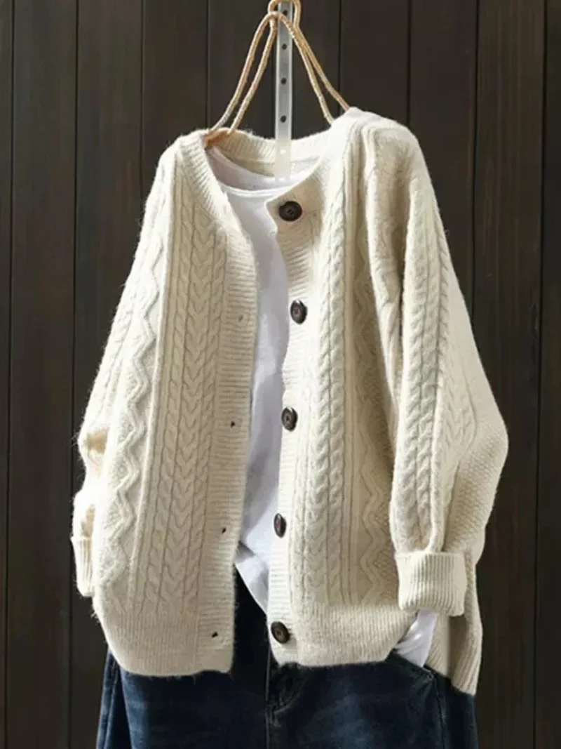 Nasrin - Cardigan Lavorato a Maglia