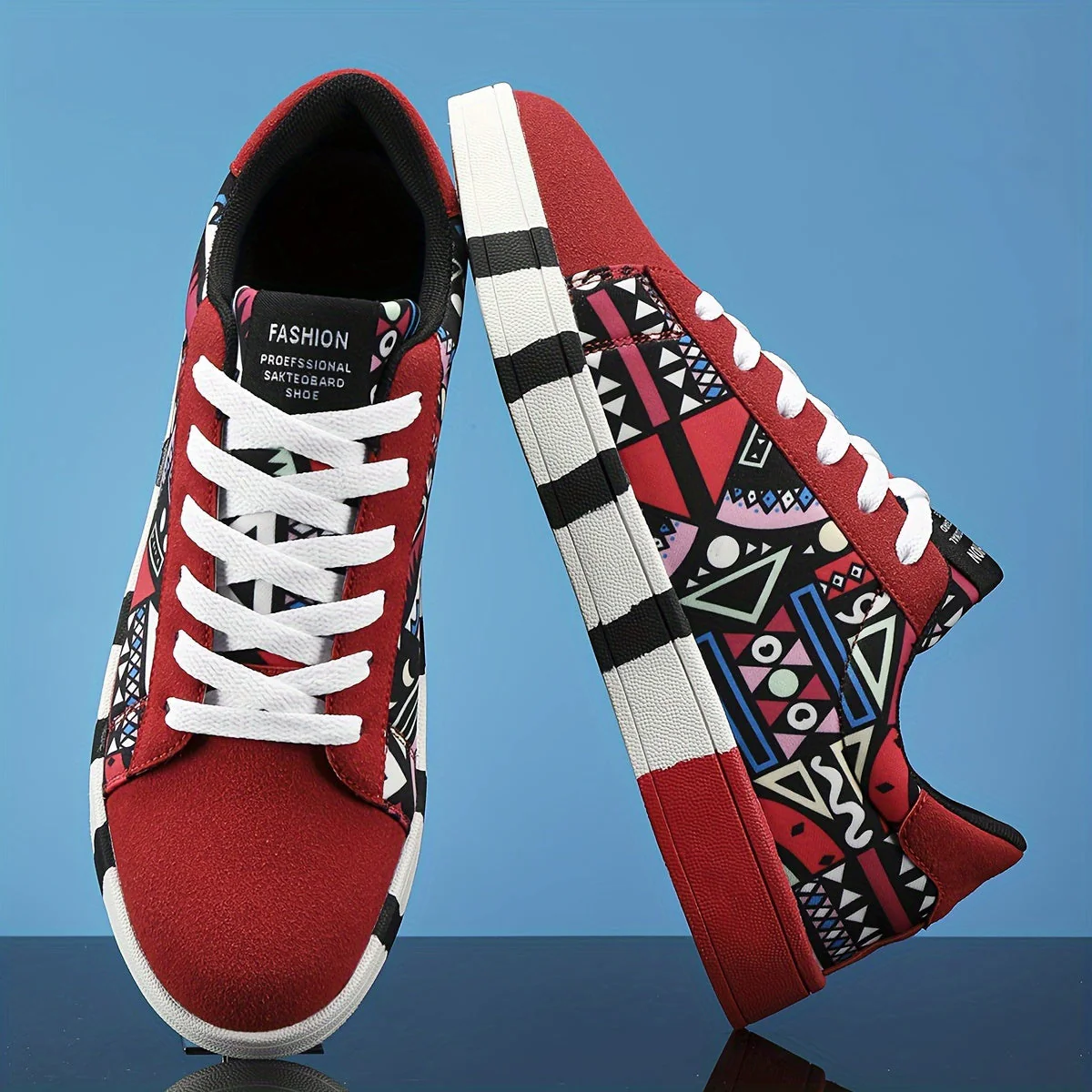 Nalson - Scarpa Da Ginnastica Stringate Con Stampa Geometrica - Image 9