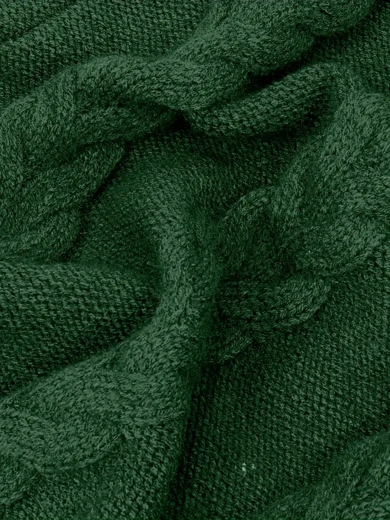 Narda - Cavo Grosso Lavorato a Maglia Dolcevita Vestito - Image 36