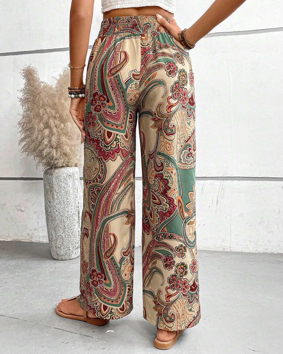 Narella - Pantaloni a Gamba Larga Con Stampa Paisley - Image 6