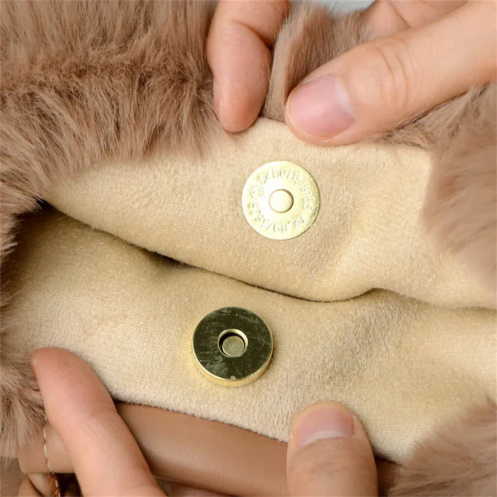 Narnia - Borsa a Tracolla in Peluche Color Zucca - Image 9