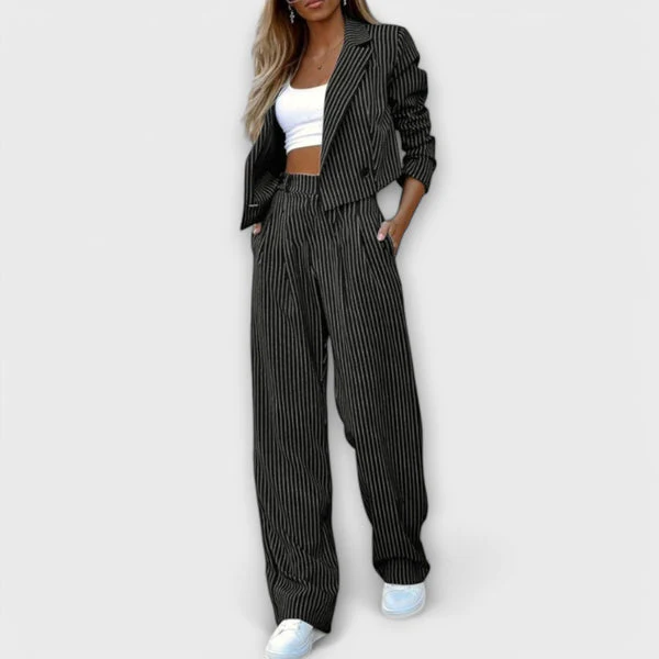 Narya - Elegante set a Righe con Giacca e Pantaloni - Image 2