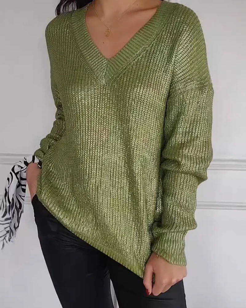 Natasja - Maglione Casual Con Scollo a V - Image 5