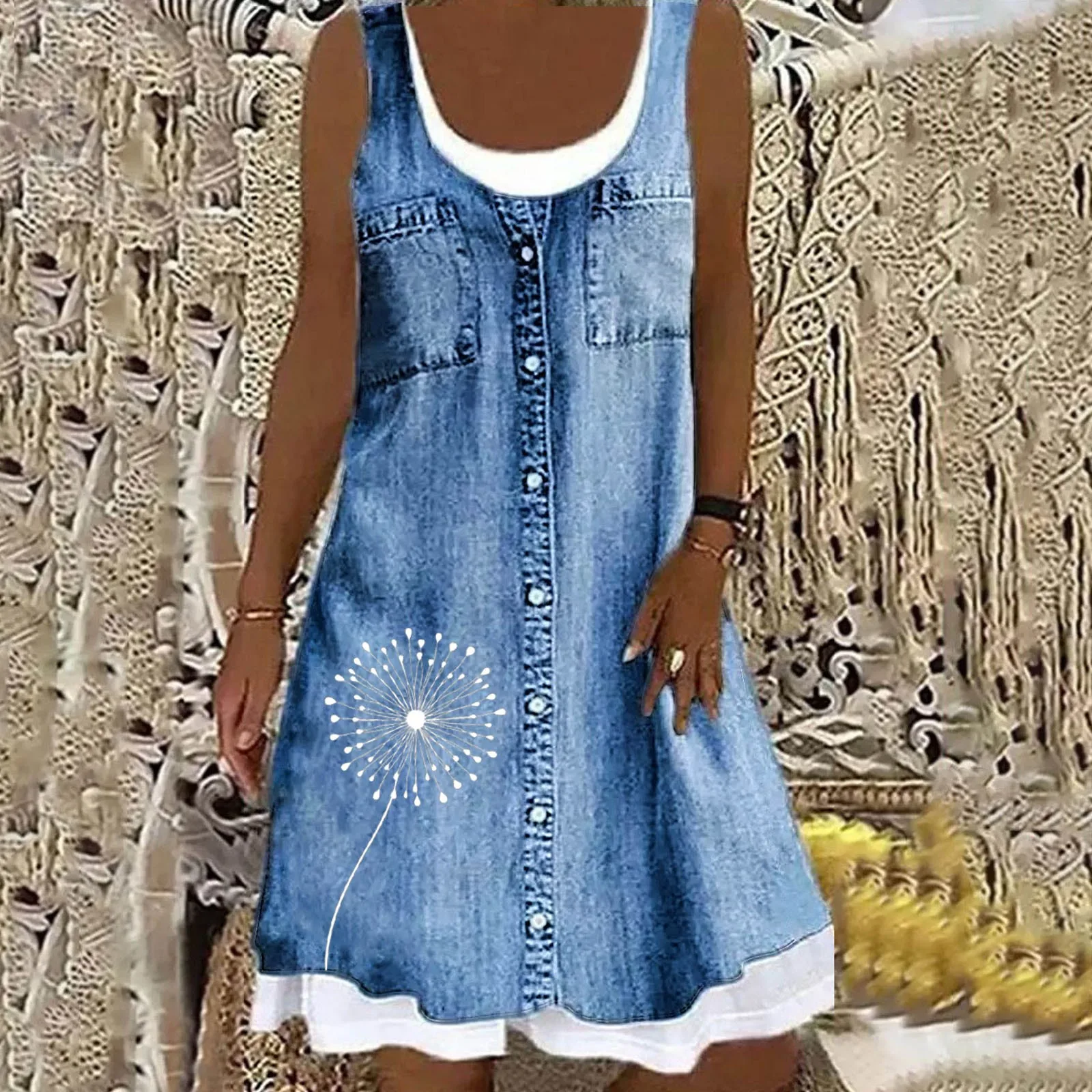 Natasza - Abito in Denim Morbido ed Elegante